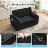 Sofa Bed Couch with Pull Out Bed, Futon Sleeper Loveseat, Convertible 3-in-1 Recliner Sofa with USB, Small Spaces, Living Room or RV - 4 of 4