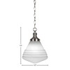 Toltec Lighting Juno 1 - Light Pendant in  Brushed Nickel with 10" White Marble Shade - 2 of 2