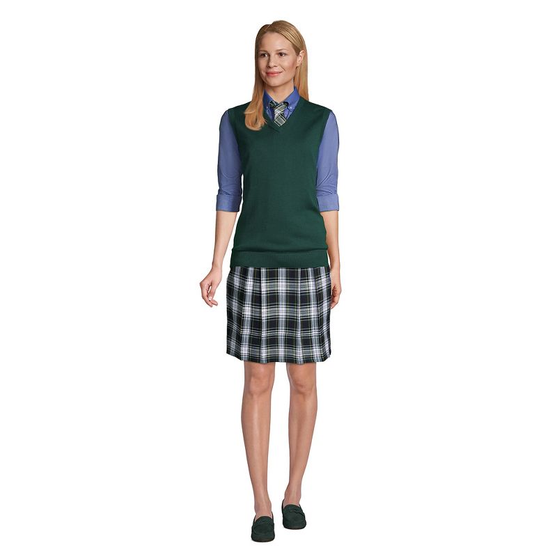 Lands' End School Uniform Women's Cotton Modal Fine Gauge Sweater Vest, 4 of 5