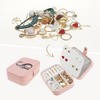 Unique Bargains Letter Travel Women Girls Birthday Gifts Portable PU Leather Jewelry Storage Display Holder - 2 of 4