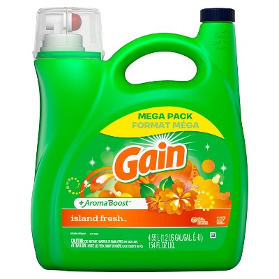 Gain + Aroma Boost Island Fresh Scent HE Compatible Liquid Laundry Detergent - 154 fl oz
