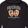 Men's - Instant Message - Fasching Masks Graphic Fleece Pullover Hoodie - 2 of 4