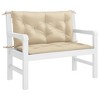 vidaXL Garden Bench Cushion Beige 39.4"x(19.7"+19.7")x2.8" Oxford Fabric - 4 of 4