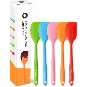 Gourmanity Cook Heat Resistant, Nonstick Safe, Silicone Spatula Set  – Set of 4 (10.8" x 2") - 1 of 4