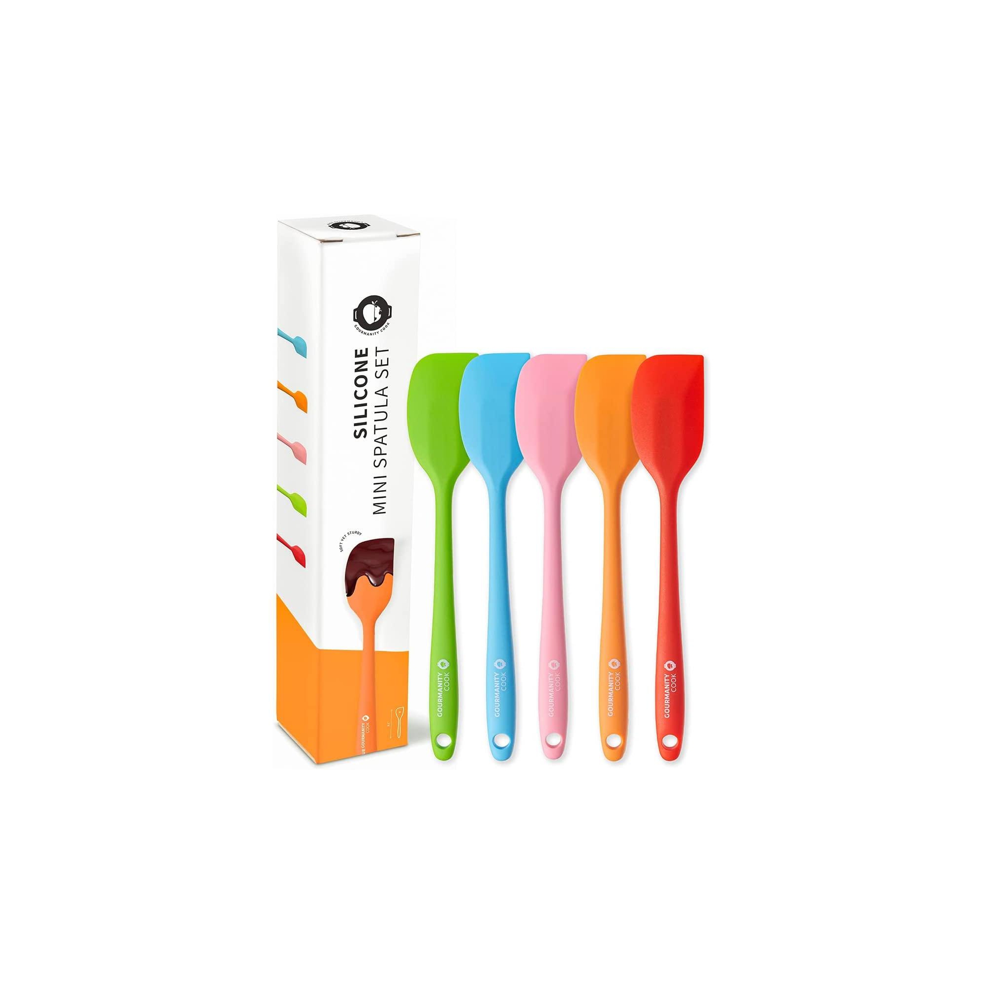 Gourmanity Cook Heat Resistant, Nonstick Safe, Silicone Spatula Set – Set of 4 (10.8" x 2")