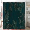 Paaaawaters 1pc Waterproof Green Leaf Shower Curtain - Stylish & Durable,Proof, Machine Washable - 4 of 4