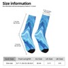 Blue Waves Women Printed Crew Socks Funny Funky Socks Soft Polyester Novelty Gifts for Artists Men - 2 of 4