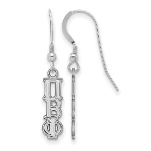 Black Bow Jewelry Sterling Silver Pi Beta Phi Greek Life Dangle Earrings - 1 of 3