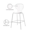 Clarion 27.5"H Counter Stool in Chrome (Set of 2)-Meridian Furniture - 4 of 4