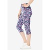 Woman Within Plus Size Stretch Cotton Printed Capri Legging - 4 of 4