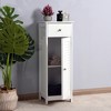 Garvee Bathroom Floor Cabinet Storage Organizer Freestanding Side Table Storage Unit With 1 Drawer & 1 Door, for Living Room Laundry Room - 2 of 4