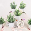 BRINJOY 6-Piece Flocked Eucalyptus Artificial Plants Set - Sage Green Faux Potted Greenery for Modern Home & Office Decor - 4 of 4