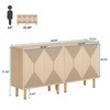 Resenkos Sideboard Buffet, Kitchen Storage Cabinet,Modern Sideboard Buffet, 59" Wood Storage Cabinet with Doors,Natural & Gold Brown - 4 of 4