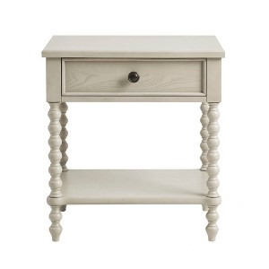 Okak Farmhouse Solid Wood 2-Drawer Dresser Side Table with Shelf, Bedside, End Table for Living Room - 1 of 4
