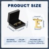 Unique Bargains Men Weddings Gift Classic Alphabet Cuff Links with Box 2 Pcs - 2 of 3