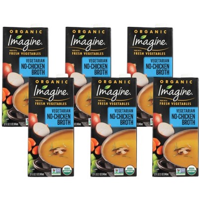 Imagine Foods No-Chicken Broth, Organic, Low Sodium, 32 Oz