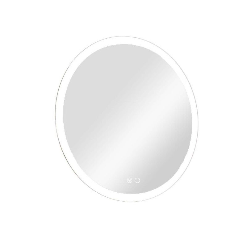 Keonjinn LED Round Front Light Bathroom Vanity Wall Mirror, 3 Color Temperatures Dimmable, Anti-Fog, 1 of 4