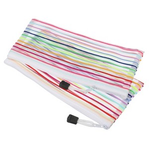 Unique Bargains Mesh Document Pencil Office Storage Zipper Pouches 6 Pcs - 1 of 3