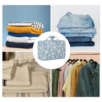 Unique Bargains Storage Bag with Zip for Clothes Bedding Blanket Storage Floral Pattern, 4 of 7