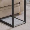 Vynxaria cement and Black Snack Table coffee table - 2 of 4