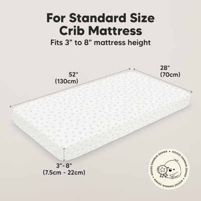 Organic Bamboo Herb Pattern Toddler Crib Sheets Set