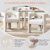 QingMoon Barrel Dining Chairs Set of 2, Fabric Upholstered Kitchen Chairs, Modern Accent Chair with Ottoman for Living Room, Bedroom - 3 of 4