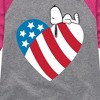 Girls' - Peanuts - Snoopy On Flag Heart - 2 of 4