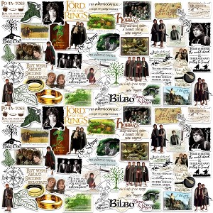 Lord of The Rings Hobbit Lifestyle 100ct Vinyl Large Deluxe Stickers Variety Pack - 1 of 4