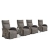 Buenhomino 6 Piece Patio Furniture Set with 4 Swivel Recliner Chairs and 2 Side Tables, Dual-Adjust Wicker Chaise Chair for Backyard Garden - 2 of 4