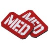 Unique Bargains Cotton Reflective MS Hook and Loop Fastener MED Applique Patches 2" x 3" 2 Pcs - 4 of 4