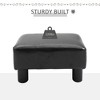 PAGED Rectangular Ottoman Small Foot Stool with Linen Fabric Upholstery, Plastic Legs for Living Room, Bedroom - 2 of 4