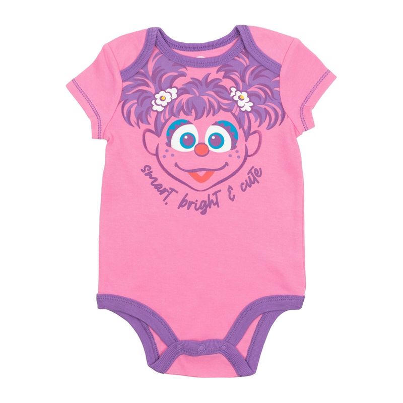 Sesame Street Baby 5 Pack Bodysuits Newborn to Infant, 3 of 8