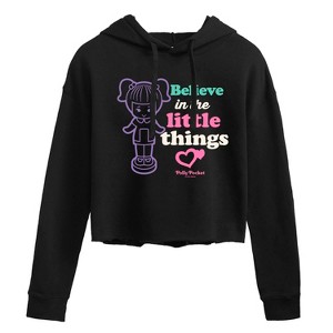 Women's - Polly Pocket - Believe In The Little Things Cropped Graphic Hoodie - 1 of 3