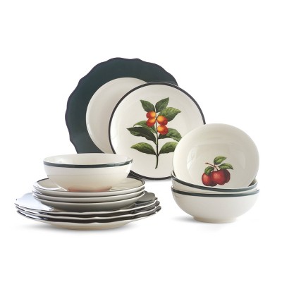 222 Fifth 12pc Winter Harvest Dinnerware Set