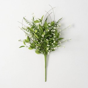 Sullivans Artificial 22.25" Lush Leaf Berry Bush, Green - 1 of 3