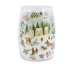 Stony Creek 5.5 Inch Magical Winterland Pre-Lit Small Vase Christmas Winter Snowman Novelty Sculpture Lights - 1 of 4