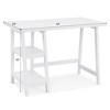 Anybear Contemporary Wood Writing Desk with Storage - 3 of 4