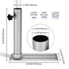 Yescom 2.48" D. Flag Pole Tire Mount Portable Metal Tailgate Camping 20ft 25ft 30ft Adjustable Flagpole Holder Silver - 2 of 4