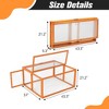 SEVOBAL Pet Crates and Houses Folding Rabbit Hutch Lockable Doors Ground Stakes for Indoor and Outdoor Patio Garden Deck, Orange, 43.3"*37"*21.3" - 3 of 4