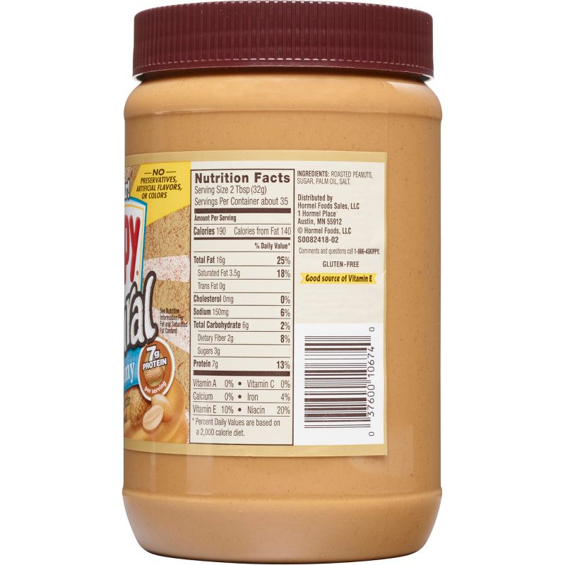Skippy Natural Creamy Peanut Butter - 40oz, 4 of 16