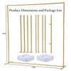 6.6x6.6 FT Square Backdrop Stand Gold Wedding Arch for Ceremony Metal Balloon Arch Stand Indoor Outdoor for Birthday, Wedding Decoration - 3 of 4