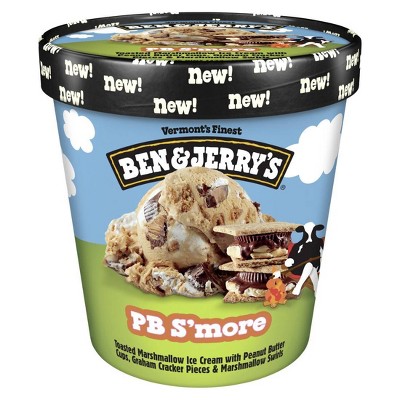 Ben & Jerry's Peanut Butter S'more Marshmallow Ice Cream Non-gmo - 1 ...