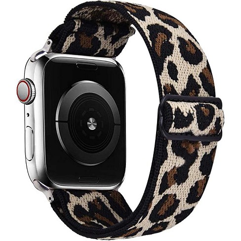 Leopard Print Women Band For iWatch 38 42 41mm For Apple Watch Strap Series  8 Ultra SE 7 6 5 40 44 45mm Stainless Steel Bracelet