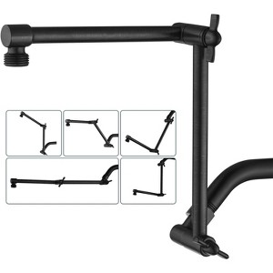BRIGHT SHOWERS 14 Inch Shower Head Extension Arm for Rain and Handheld Shower Head, Height and Angle Adjustable - 1 of 4