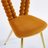 LOVMOR Modern chair with iron tube legs, soft cushions and comfortable backrest, suitable for dining room, living room, cafe,hairball back - 4 of 4