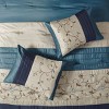 Sapphtopaz 7 Piece Bedding Comforter Sets Farmhouse Style Piecing Pleating and Flowers Embroidery Design Reversible Quilt Set - 2 of 4