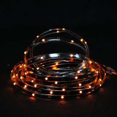 Northlight 18' Orange LED Outdoor Christmas Linear Tape Lighting - Black Finish