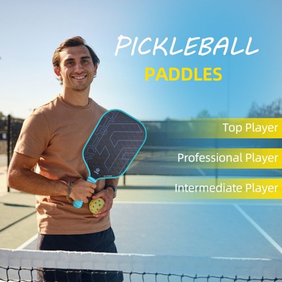 Aukfa Thermoformed Pickleball Paddle – Hot Press Molded Carbon Fiber Face with 16mm Polypropylene Core & Fabric Woven Spin Surface
