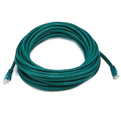 Monoprice Cat5e Ethernet Patch Cable - 30 Feet - Green | Network Internet Cord - RJ45, Stranded, 350Mhz, UTP, Pure Bare Copper Wire, 24AWG