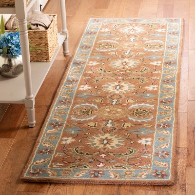 Elegant Heritage Hand-Tufted Wool Rectangular Rug in Blue